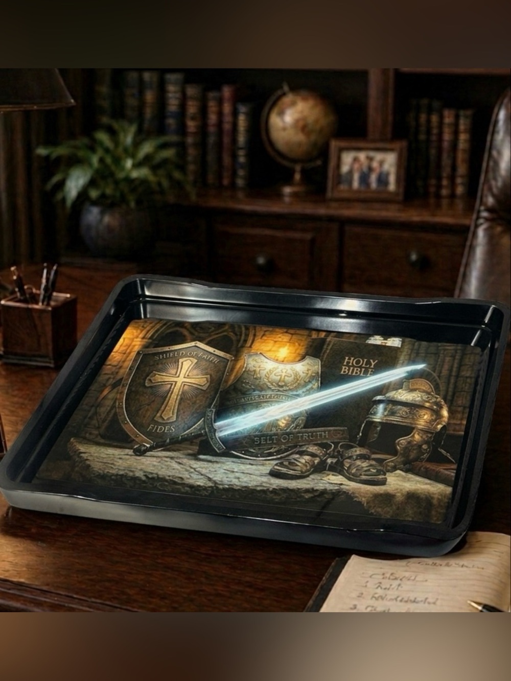 NORE’S NOVELTIES Handcrafted Decorative Vanity/ Serving Tray “ARMOUR OF GOD” - Picture 4 of 7